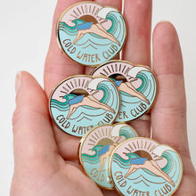 Load image into Gallery viewer, Wild Swimmers Cold Water Club Enamel Pin