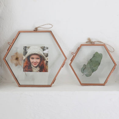 Hexagonal Copper Photo Frame