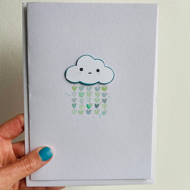 Handmade Happy Cloud Rainbow Greetings Card