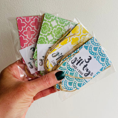 Geometric Moroccan style gift tags