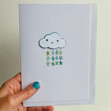 Load image into Gallery viewer, Handmade Happy Cloud Rainbow Greetings Card