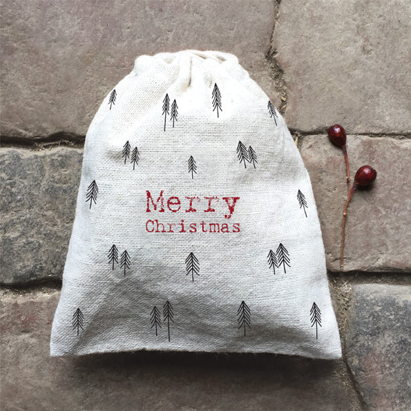 Drawstring bag-Merry Christmas Gift Bag