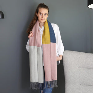 Multicoloured Block Blanket Scarf - The Munro 