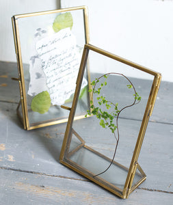 Antique Brass Finish Free Standing Photo Frame