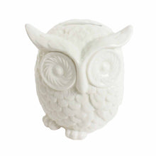 Load image into Gallery viewer, White Ceramic Owl Bank Ornament