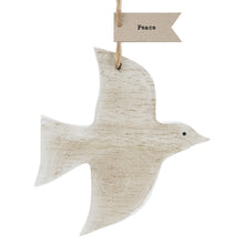Load image into Gallery viewer, Wooden White Hanging Dove
