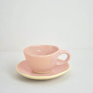 Organic Handmade Espresso Cup and Saucer