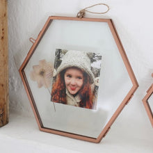 Load image into Gallery viewer, Hexagonal Copper Photo Frame