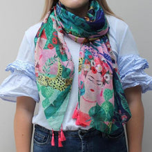 Load image into Gallery viewer, Frida Kahlo Tropical Scarf