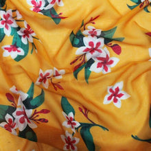Load image into Gallery viewer, Frida Kahlo Mustard Floral Scarf