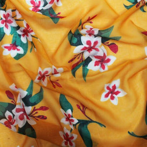 Frida Kahlo Mustard Floral Scarf