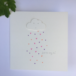 Handmade Happy Cloud Rainbow Greetings Card