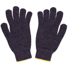 Load image into Gallery viewer, Men&#39;s Textured Yellow &amp; Aubergine Gloves - The Munro 