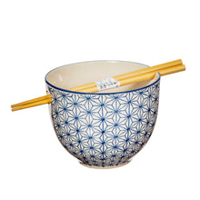 Load image into Gallery viewer, Sashiko Noodle Bowl with Chopsticks