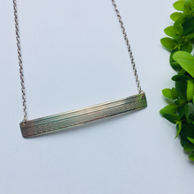 Load image into Gallery viewer, Handmade Pure Silver Bar Necklace