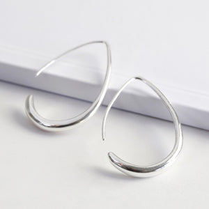 Small Teardrop Earrings in Silver