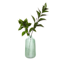 Load image into Gallery viewer, Green Tall Fluted Glass Vase
