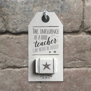 Influence of a Good Teacher Rubber Gift Tag Set
