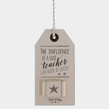 Load image into Gallery viewer, Influence of a Good Teacher Rubber Gift Tag Set