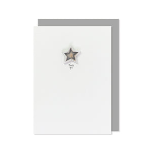 Star Embellished Thank You Greetings Card