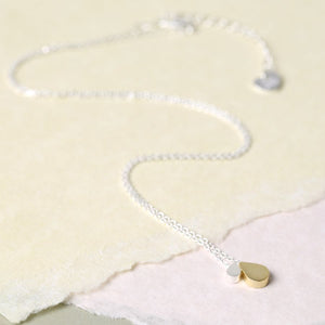 Mother and Child Double Droplet Necklace