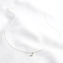 Load image into Gallery viewer, Silver Crescent Moon Necklace