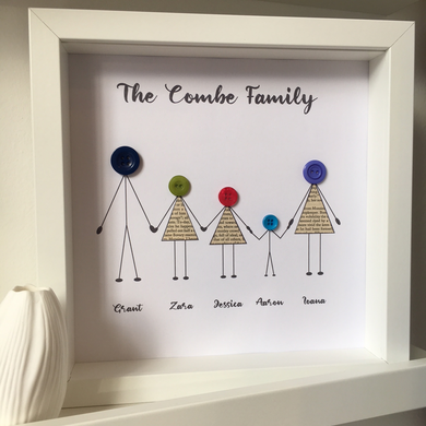 Button Heads Family Boxed Frame