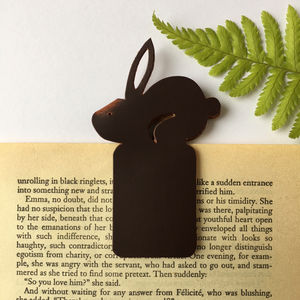 Recycled Brown Leather Magnetic Bookmark - The Munro 