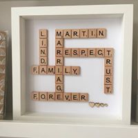 Load image into Gallery viewer, Wooden Scrabble Boxed Frame