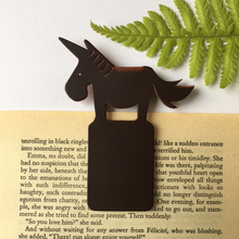 Load image into Gallery viewer, Recycled Brown Leather Magnetic Bookmark - The Munro 