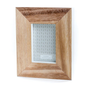 Chunky White & Natural Wooden Photo Frame - The Munro 