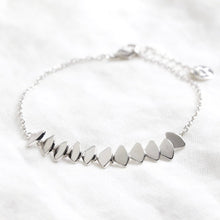 Load image into Gallery viewer, Silver Overlapping Triangles Bracelet