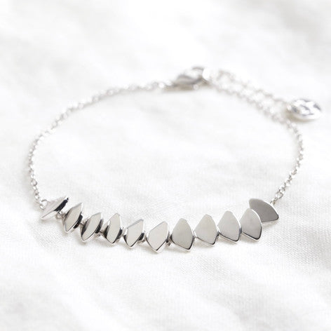 Silver Overlapping Triangles Bracelet