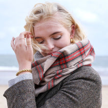 Load image into Gallery viewer, Classic Neutral Tartan Winter Scarf