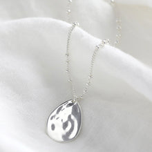 Load image into Gallery viewer, Silver Hammered Teardrop Necklace - The Munro 