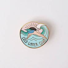 Load image into Gallery viewer, Wild Swimmers Cold Water Club Enamel Pin