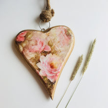 Load image into Gallery viewer, Vintage Style Wooden Hanging Hearts