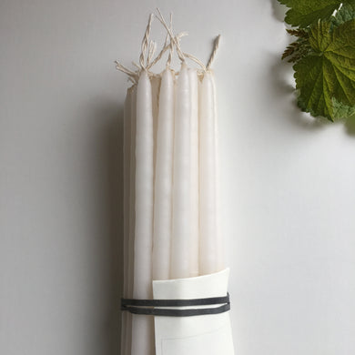 Handmade White Wax Tapers