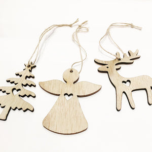 Wooden Christmas Hanging Decors