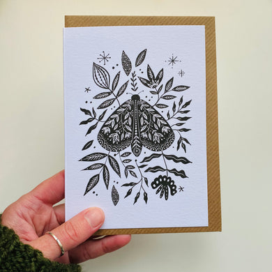 Monochrome Folk Art Greetings Cards