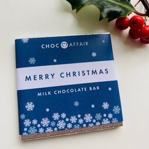 Merry Christmas Square Milk Chocolate Bar