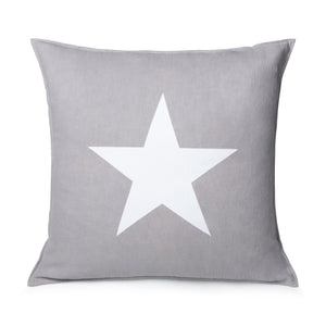 Giant Silver Cushion with Star Detail