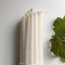 Load image into Gallery viewer, Handmade White Wax Tapers
