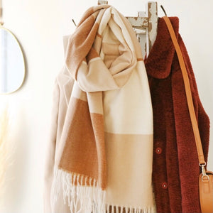 Lightweight Beige, Stone and Camel Scarf