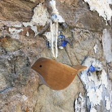 Load image into Gallery viewer, Handcarved Little Wooden Bird Hanging Decor