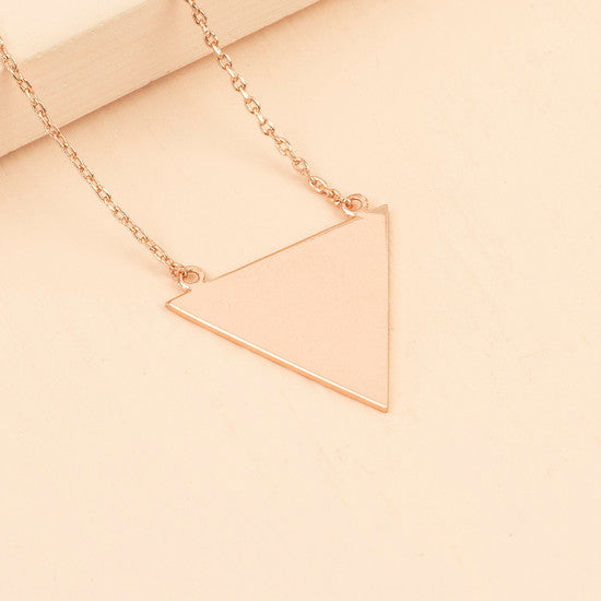 Rose Gold Triangle Necklace - The Munro 