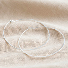 Load image into Gallery viewer, Large Thin Hoop Earrings in Sterling Silver
