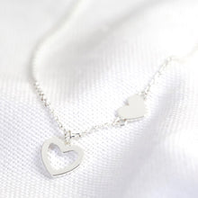 Load image into Gallery viewer, Mismatched Heart Necklace in Silver