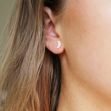 Load image into Gallery viewer, Mismatched Moon Stud Earrings