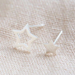 Mismatched Star Stud Earrings